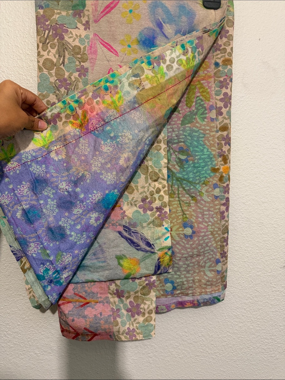 Natural Life 100% Cotton Floral Multicolor Lightweight Flat Sheet - Picture 4 of 7